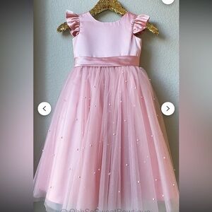 Girls Pink Party Dress Tulle